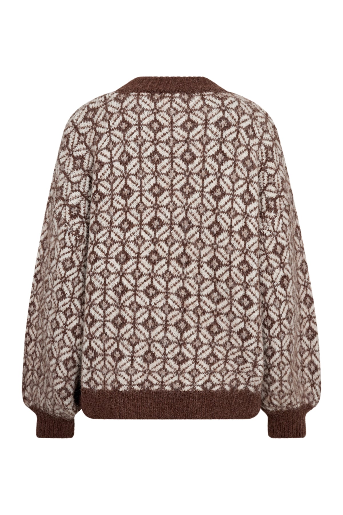 Stavanger Knit Pullover - Cream/Brown