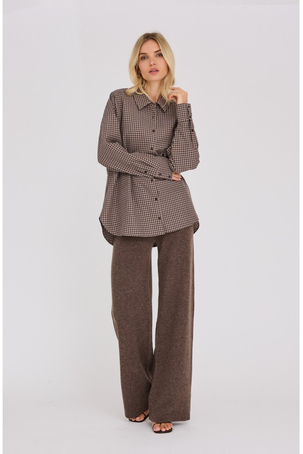 Sonja Check Shirt - Dark Brown