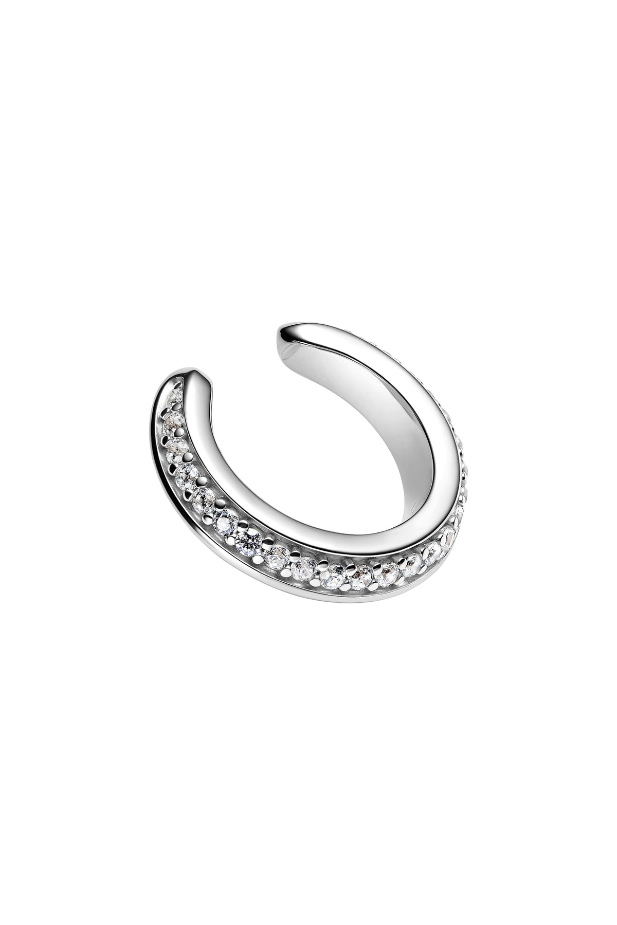Curvo Pave Earcuff - Silver