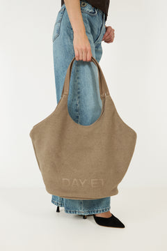 Day Woolen Shoulder Bag - Chocolate Chip
