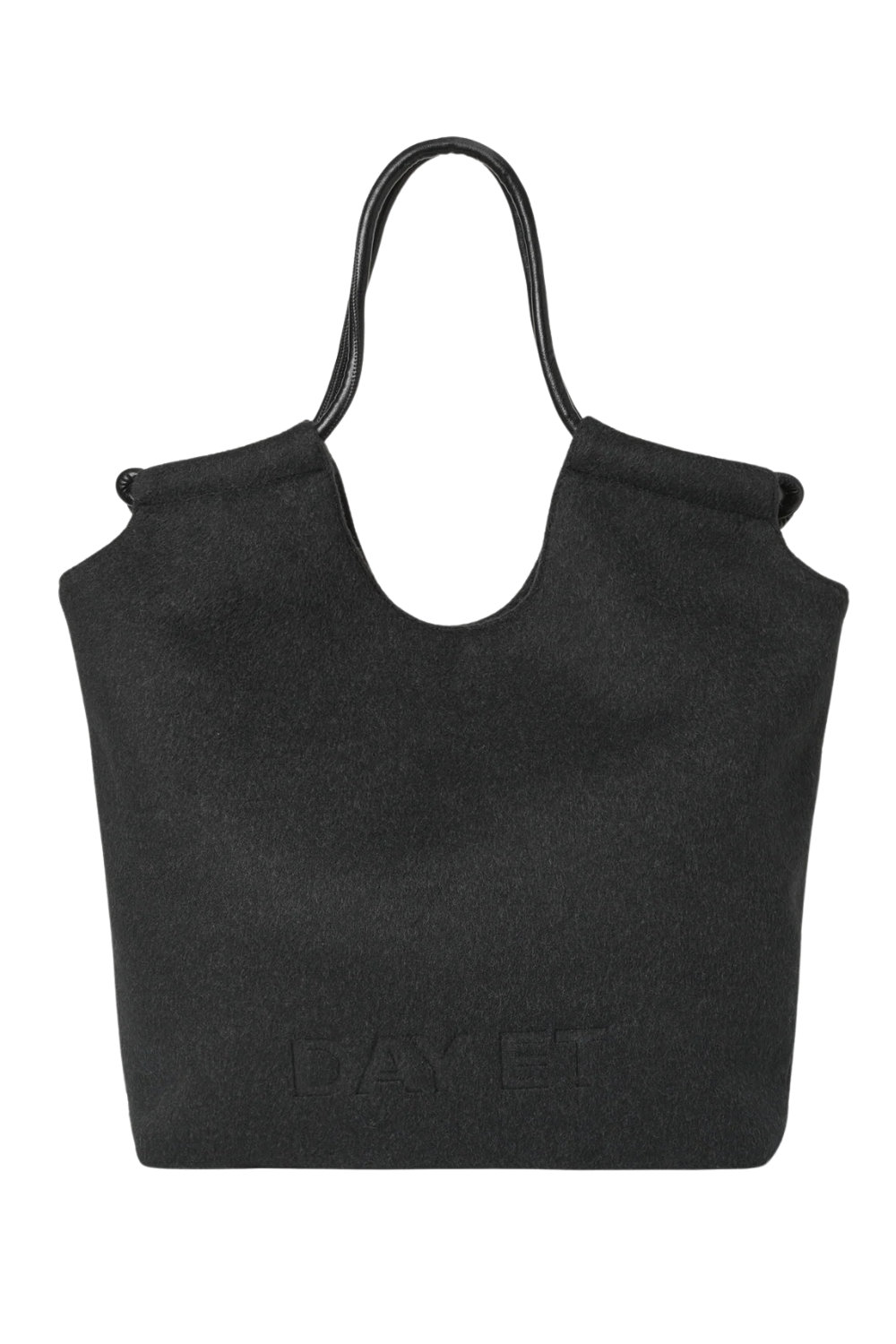 Day Woolen Tote - Dark Grey Mel