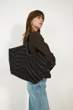 Day Zebra Work Tote - Coffee Bean