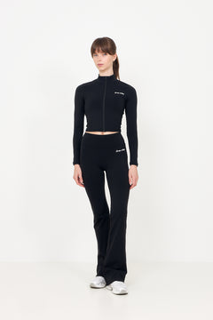 Signature Logo Flared Legging - Black