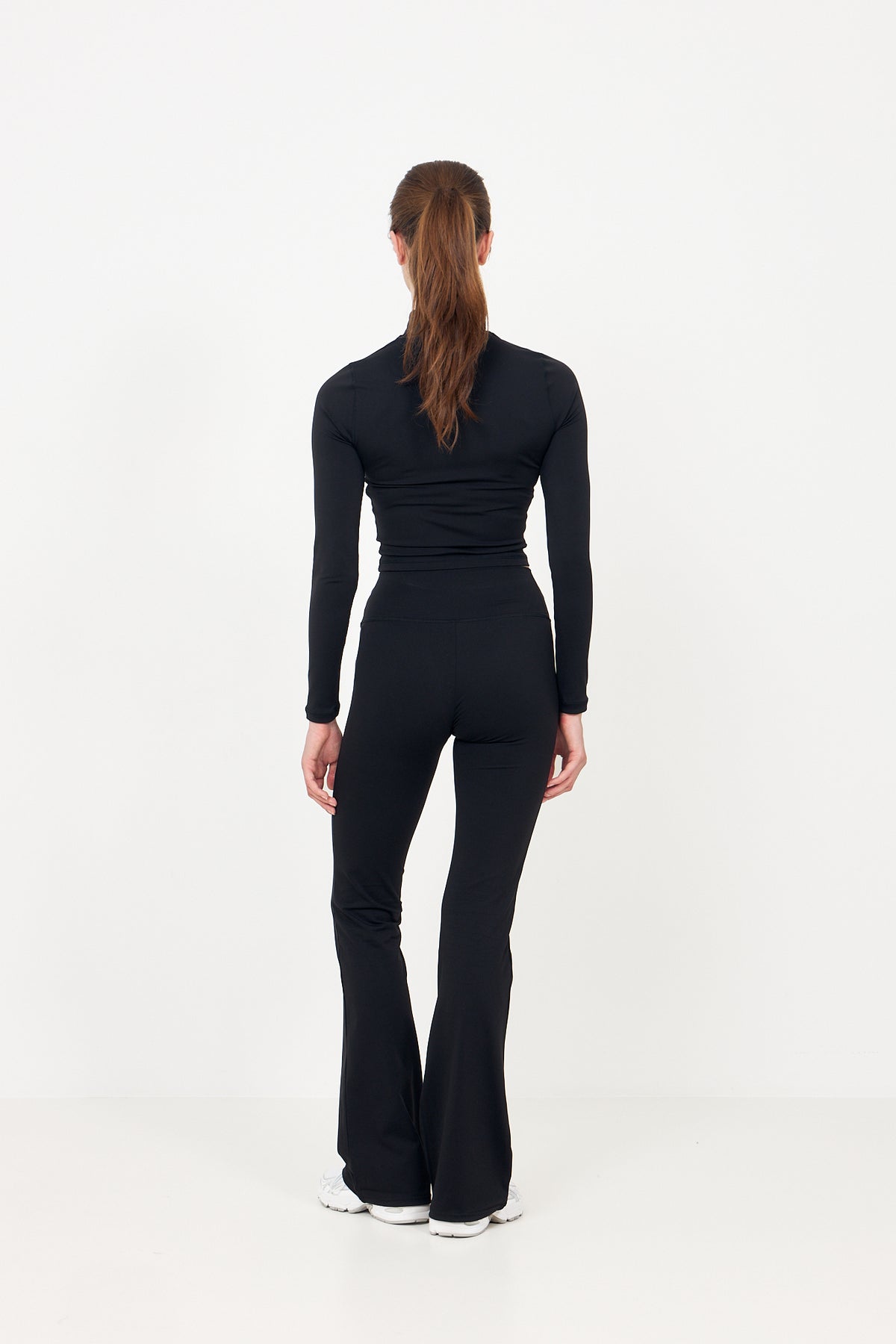 Signature Logo Flared Legging - Black