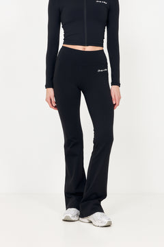 Signature Logo Flared Legging - Black