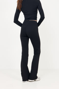 Signature Logo Flared Legging - Black