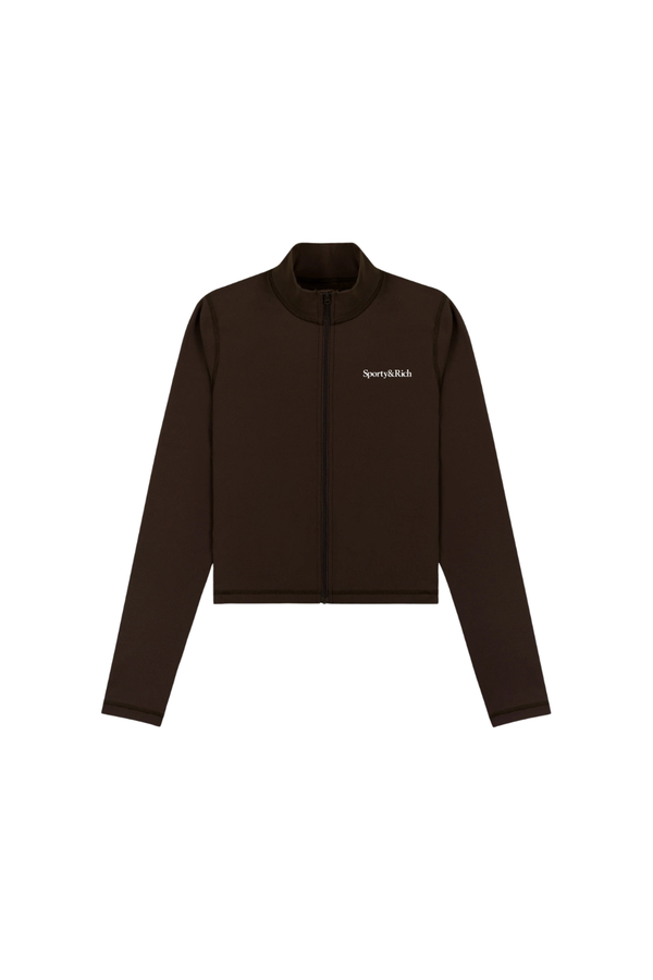 Serif Logo Sports Jacket - Cioco White