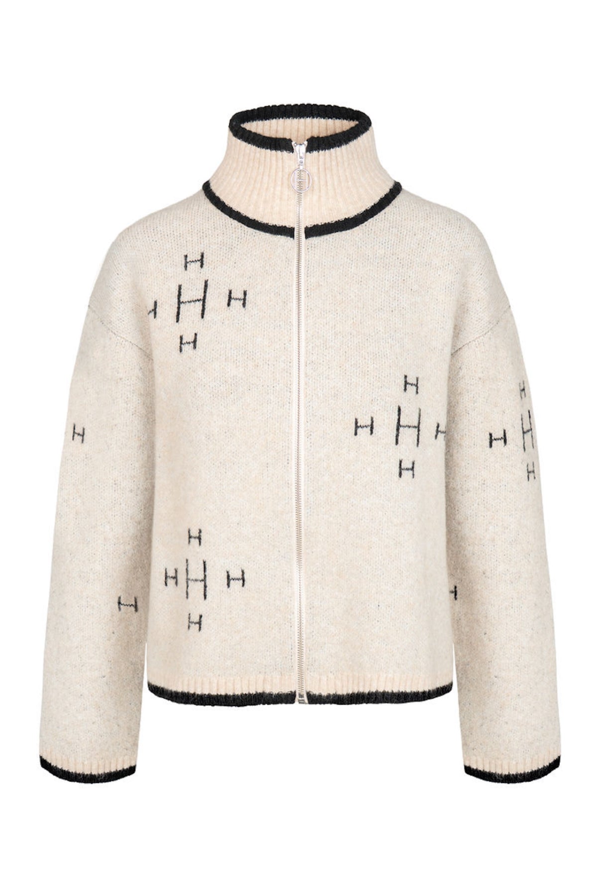 Iben Zip Jacket - Light Beige Melange
