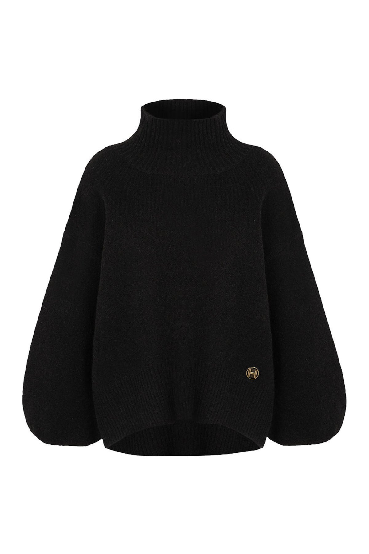 Fam Patch Short Sweater - Jet Black