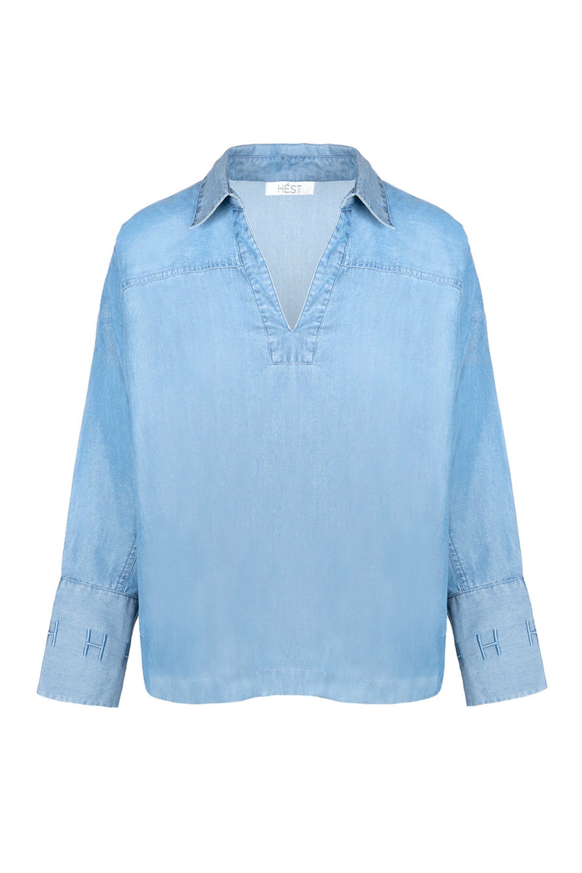 Miriam Tencel Skjorta - Medium Wash Blue Denim