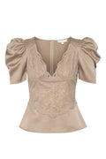 Francis Lace Top - Taupe
