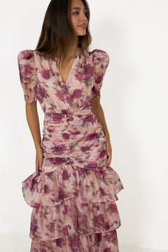 Jenna Maxi Dress - Rose Print