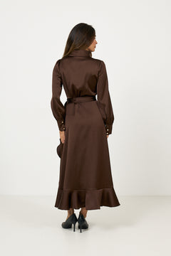 Iza Midi Dress - Espresso