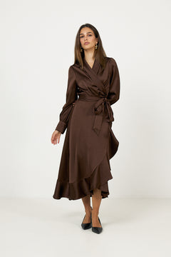 Iza Midi Dress - Espresso