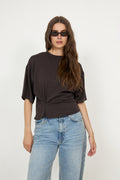Missouri Tee - Dark Brown Melange