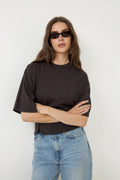 Missouri Tee - Dark Brown Melange