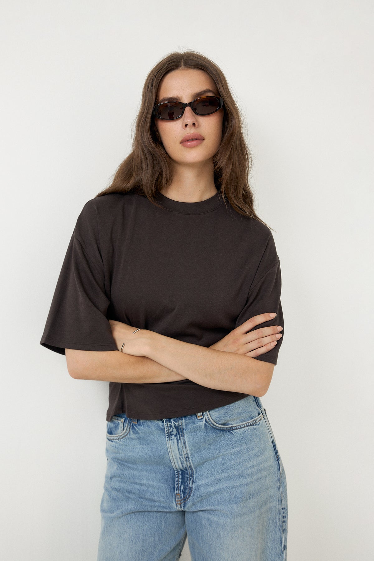 Missouri Tee - Dark Brown Melange