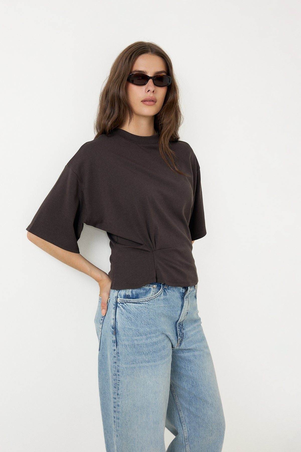 Missouri Tee - Dark Brown Melange