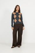 Shailene Knit Polo - Dark Grey Melange