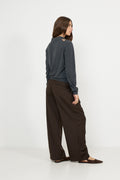 Shailene Knit Polo - Dark Grey Melange