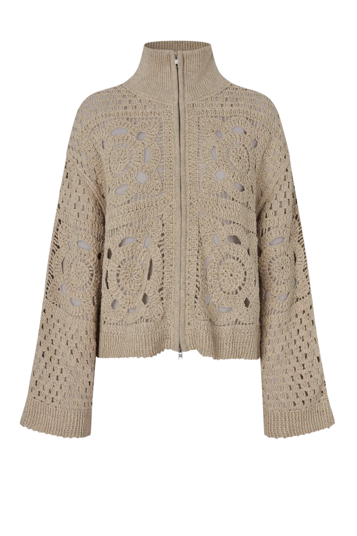 Crosette Knit Cardigan - Camel