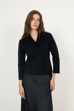 Octava Knit Blazer - Black