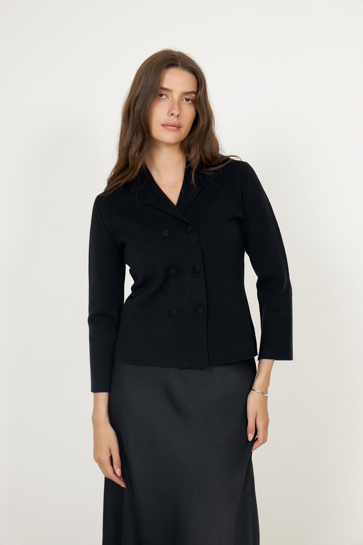 Octava Knit Blazer - Black