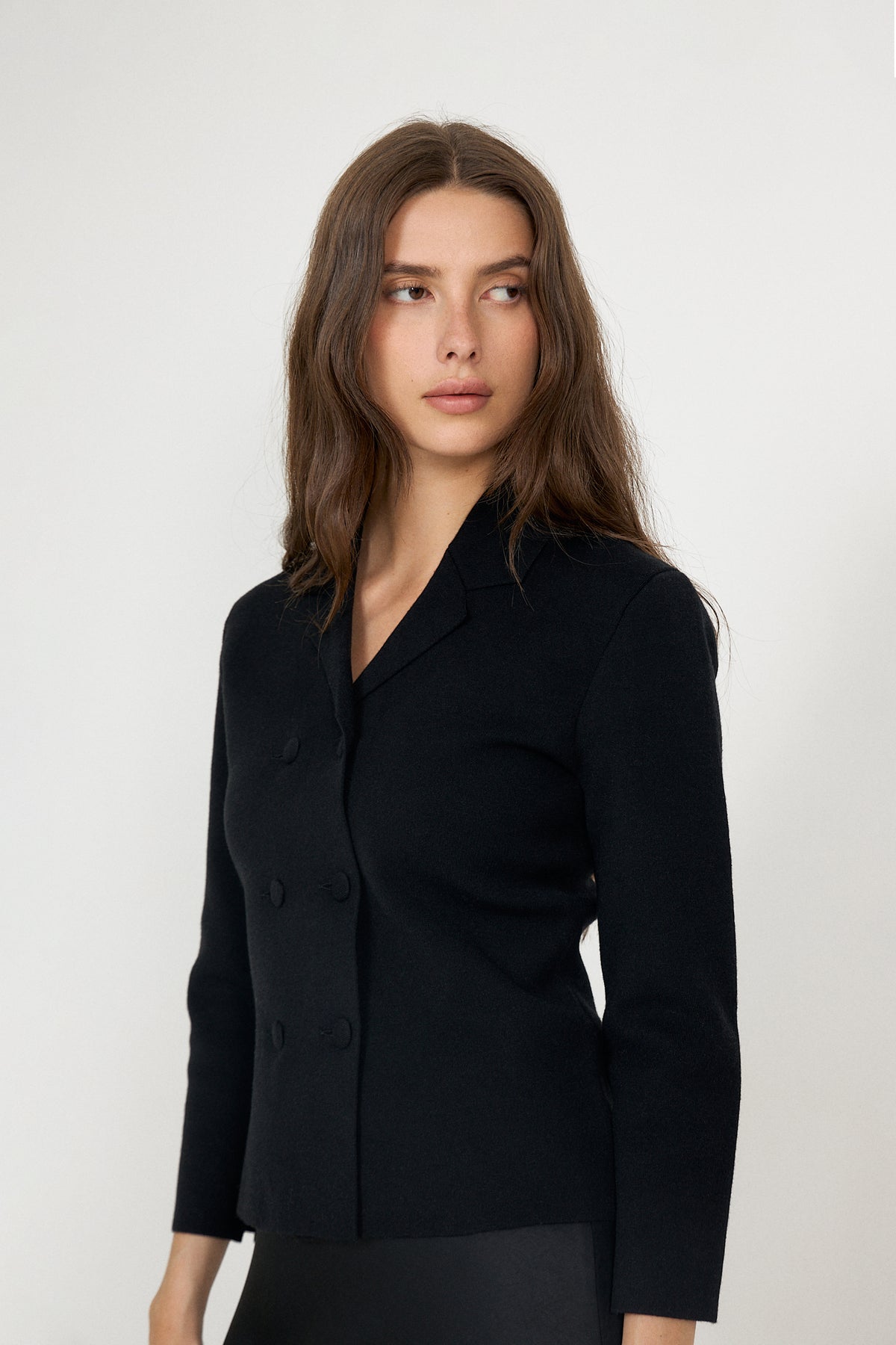 Octava Knit Blazer - Black