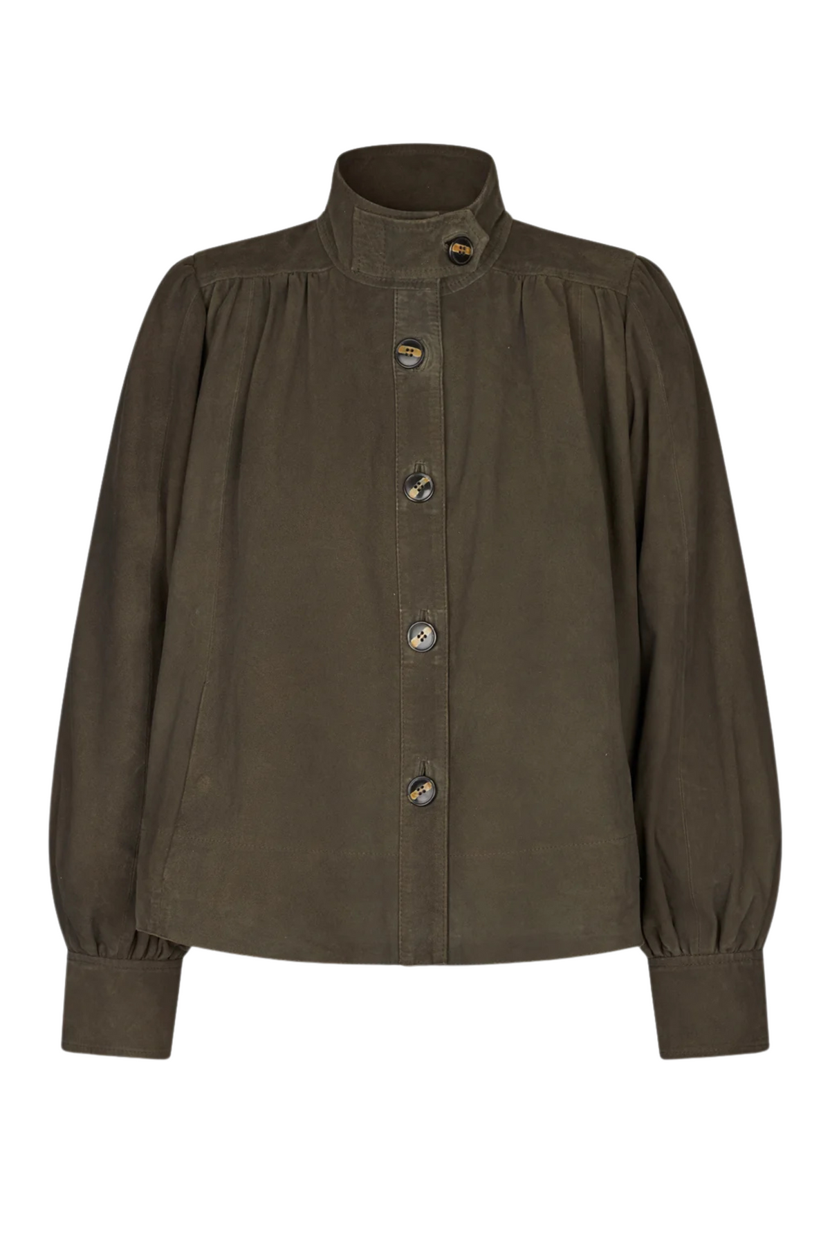 Zonie Suede Jacket - Black Olive