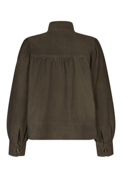 Zonie Suede Jacket - Black Olive