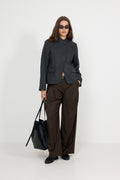 N-Monique Blazer - Dark Grey Melange