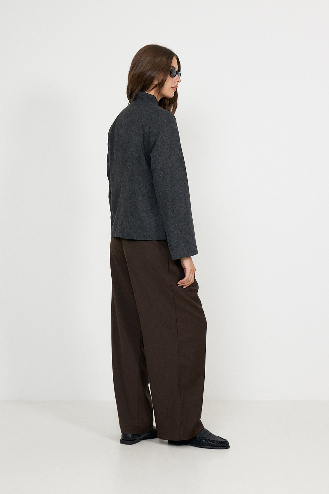 N-Monique Blazer - Dark Grey Melange