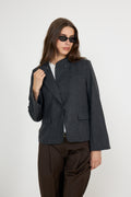 N-Monique Blazer - Dark Grey Melange