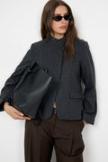 N-Monique Blazer - Dark Grey Melange