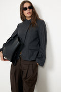 N-Monique Blazer - Dark Grey Melange
