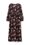 N-Lilith Maxi Dress - Dovie Burgundy Print