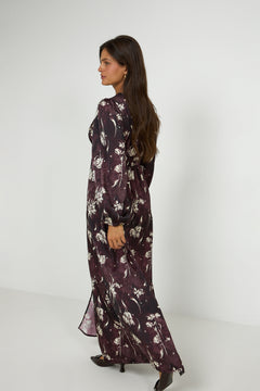 N-Lilith Maxi Dress - Dovie Burgundy Print