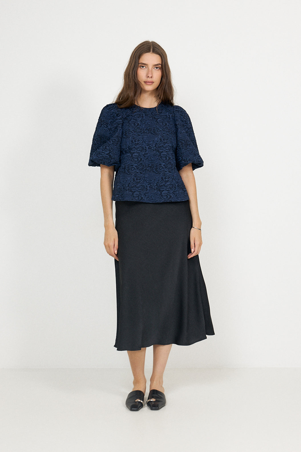 N-Shelly Blouse - Navy Blue