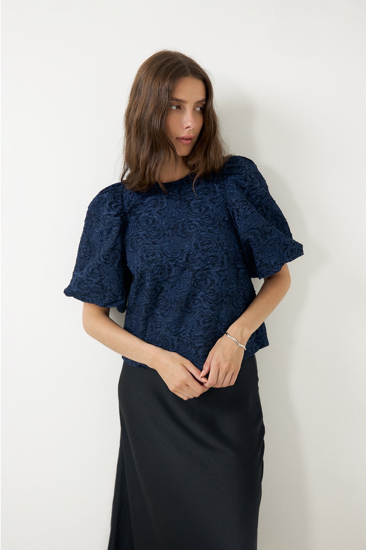N-Shelly Blouse - Navy Blue