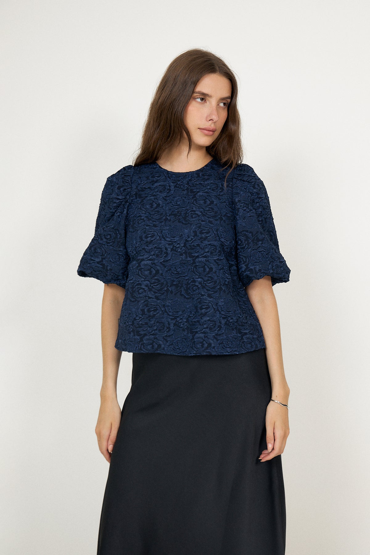 N-Shelly Blouse - Navy Blue