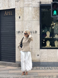 Marie Wool Peplum Sweater - Sand Melange