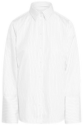 Julie Shirt - White Pinstripe