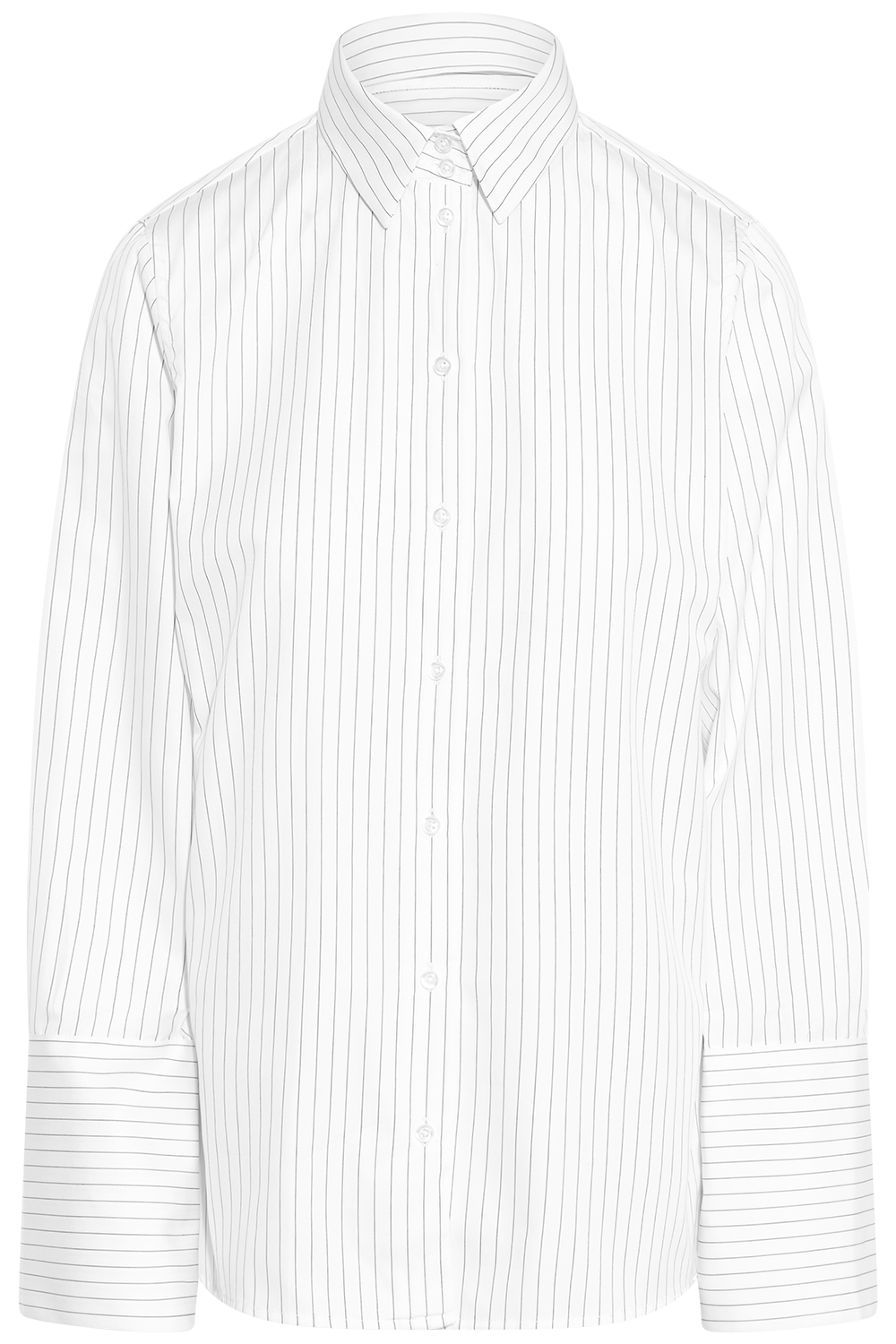 Julie Shirt - White Pinstripe