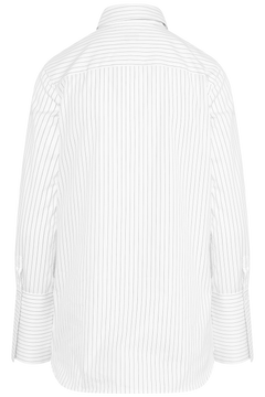 Julie Shirt - White Pinstripe