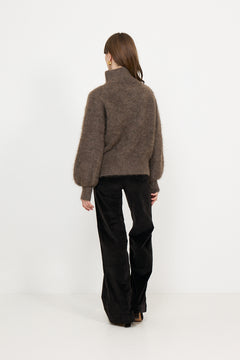 Palazzo Mistral - Shiny Cord - Chocolate Brown