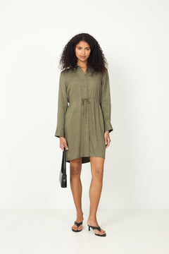 Jonna Reg Ls Short Dress - Kalamata