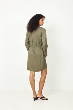 Jonna Reg Ls Short Dress - Kalamata