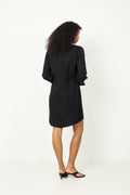 Jonna Reg Ls Short Dress - Black