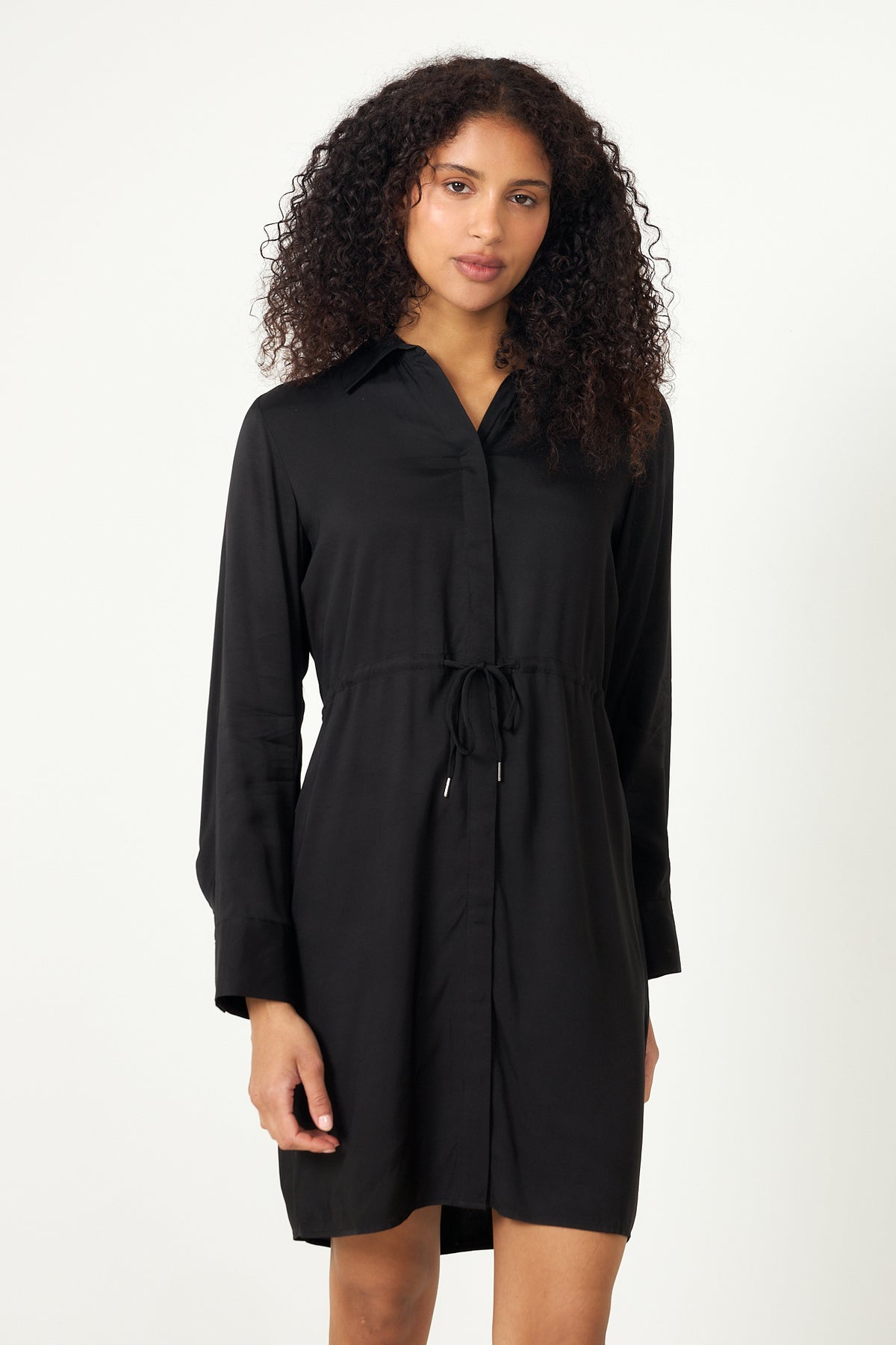 Jonna Reg Ls Short Dress - Black