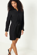 Jonna Reg Ls Short Dress - Black